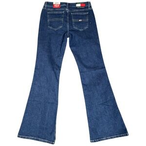 Tommy Hilfiger Jeans Low Rise Flare Women 28x32 Stretch Zipper Fly‎ Vintage Y2K